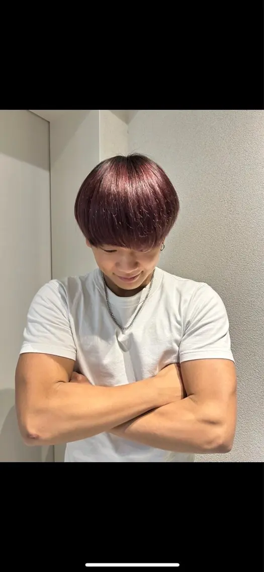 ショート カラー ブラウンカラー ダブルカラー スエキ タクミ／昭島のヘアスタイル
