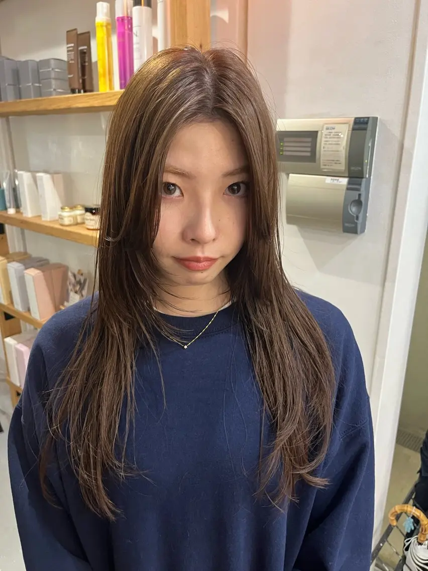 ロング カラー グレージュ ヘアカラー 🎀Yamasaki Yui🎀のヘアスタイル