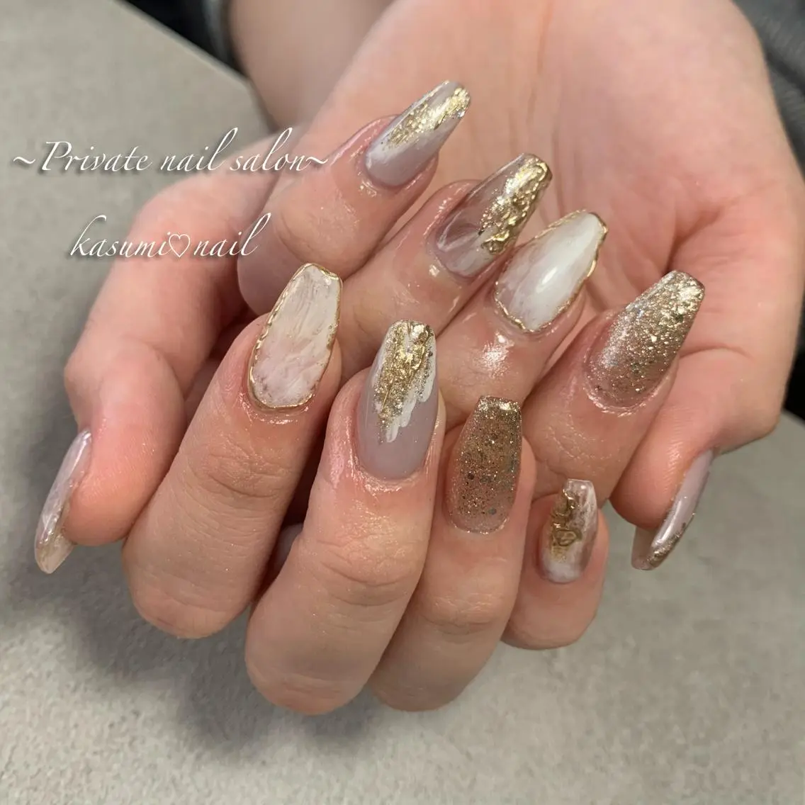 ネイル ラメ(グリッター) ミラーネイル ニュアンスネイル 冬ネイル KASUMI♡ Nailのネイルデザイン