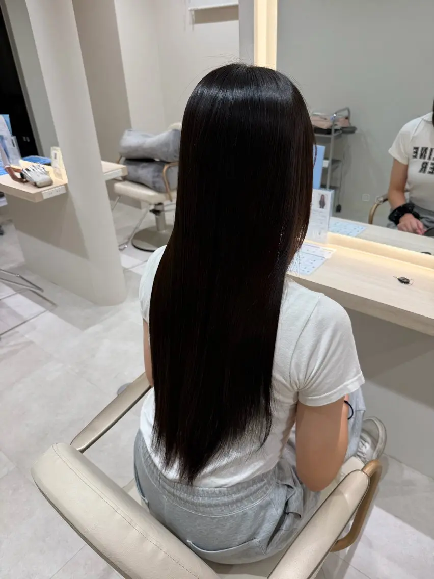 ロング 縮毛矯正 縮毛矯正 高橋 るなのヘアスタイル
