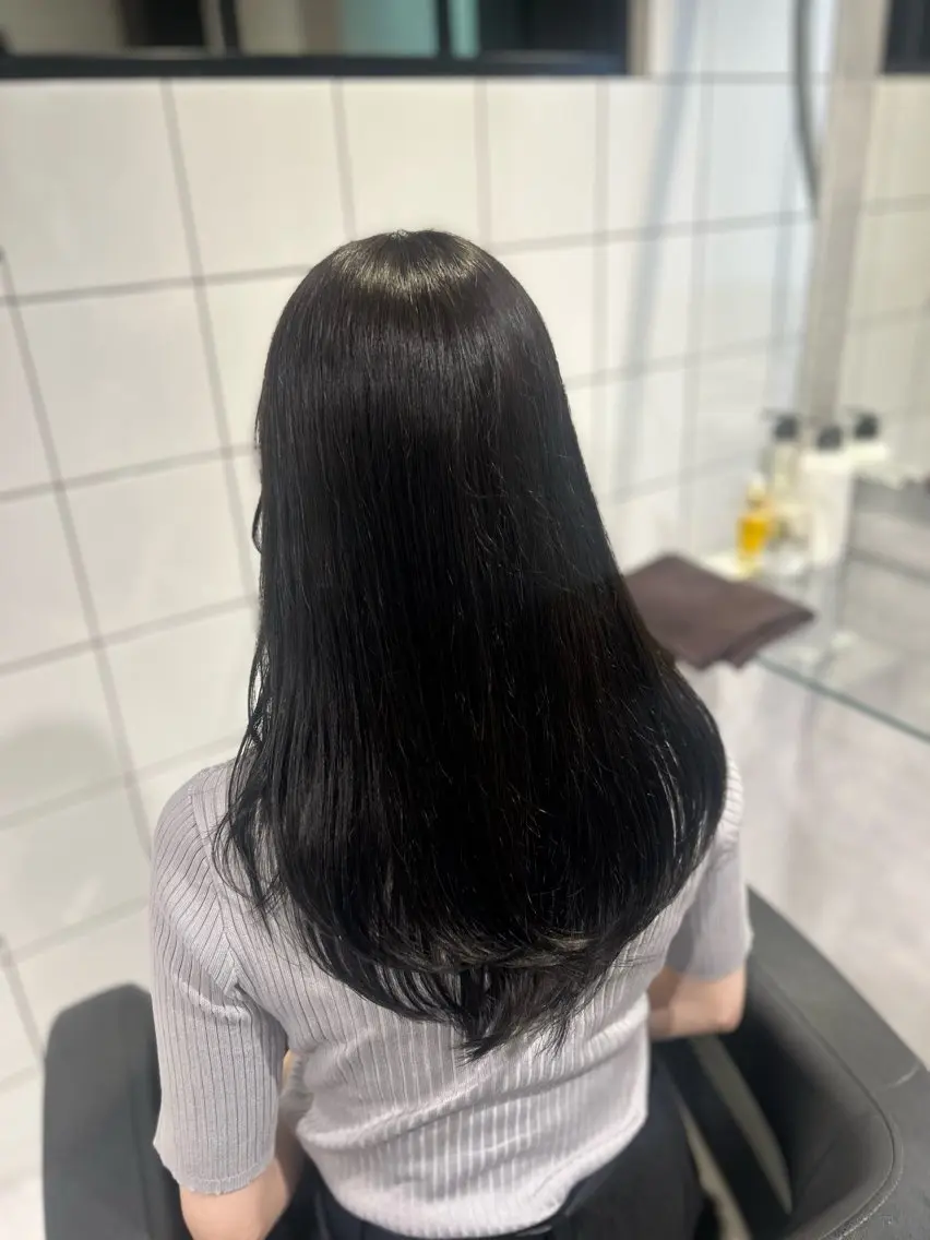 ロング カラー ヘアカラー トリートメント 表参道/透明感カラー /暗髪/ジュキヤのヘアスタイル