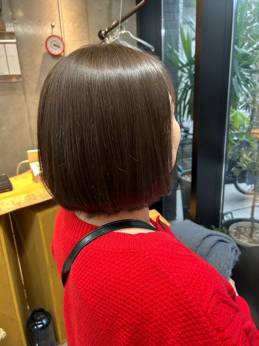 ショート カラー 透明感カラー ヘアカラー アシスタント miyuのヘアスタイル