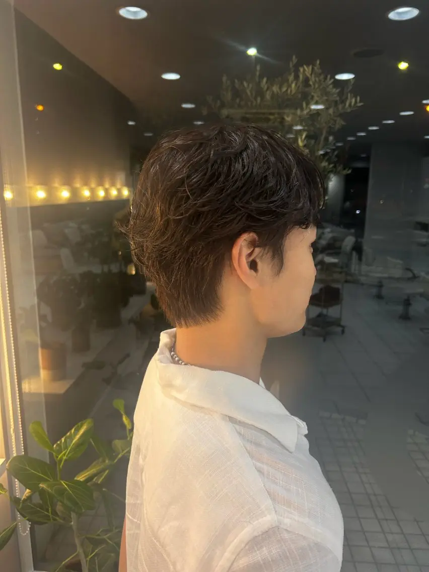 パーマ メンズ フェザーパーマ メンズパーマ 古川 遥翔のヘアスタイル