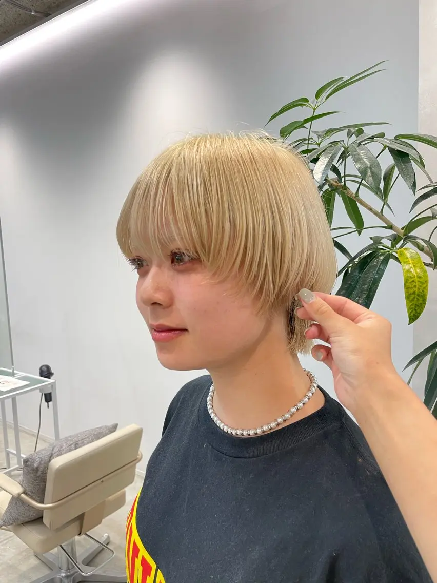 ショート 顔周りカット ショートヘア 表参道レイヤーカット 髪質改善山岸季生のヘアスタイル