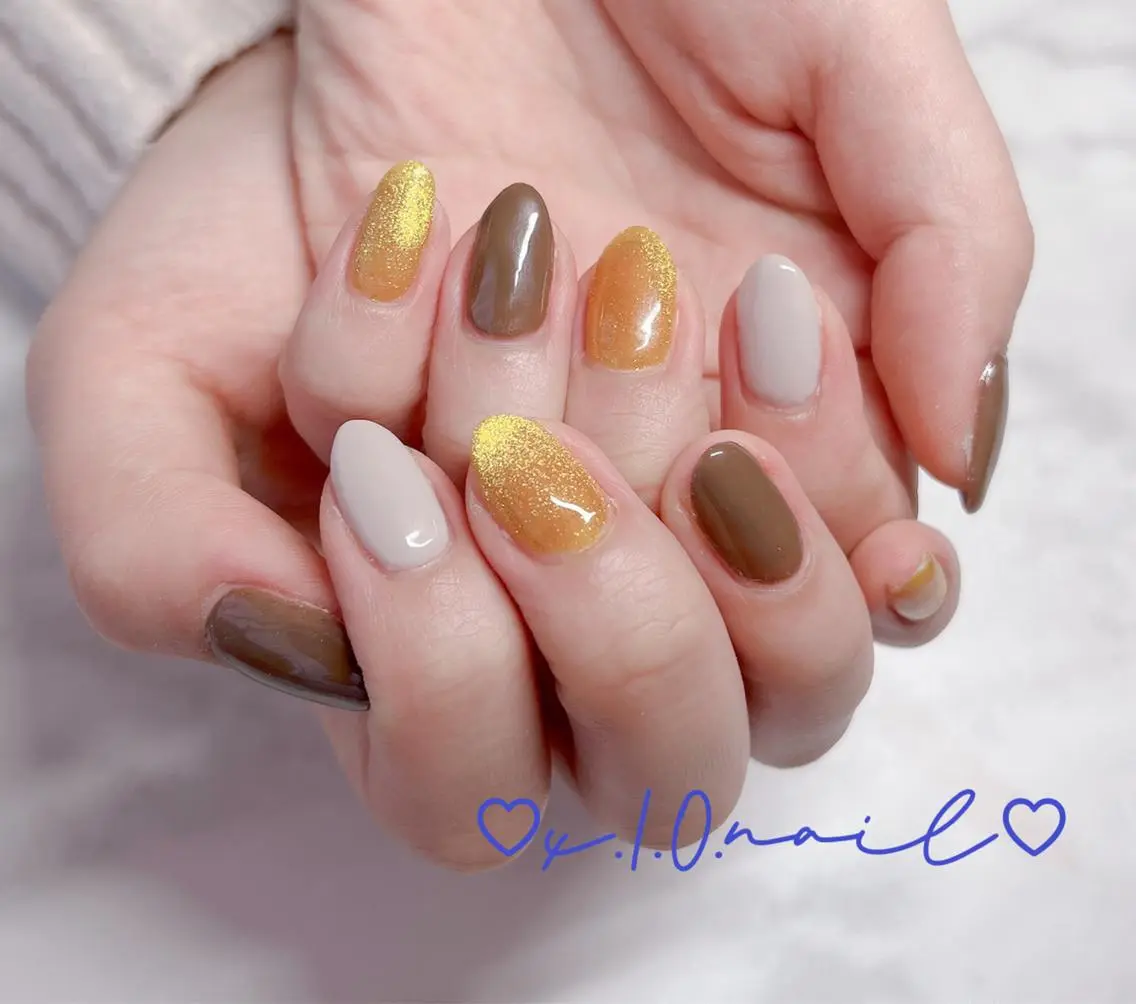 ネイル アニマル柄 アートネイル ニュアンスネイル ネイルチップ ハンドネイル x.1.0.nail ♡Cのネイルデザイン