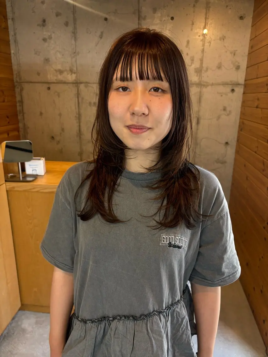 ロング カット ヘアカラー トリートメント 枚方美容師/ perm/東野真菜のヘアスタイル