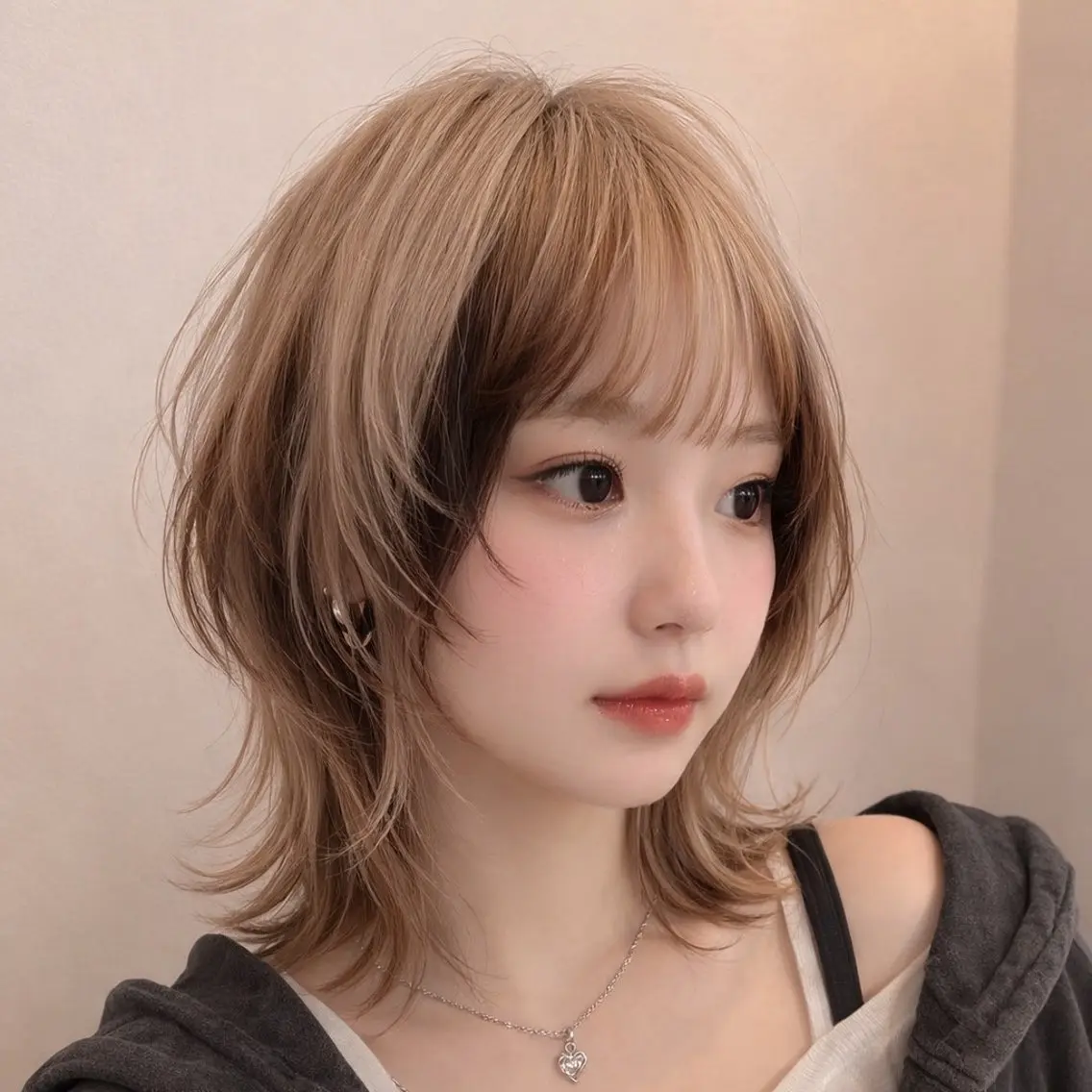 カラー ミディアム カット ヘアカラー トリートメント デザイン/韓国風 垢抜け/キャロのヘアスタイル