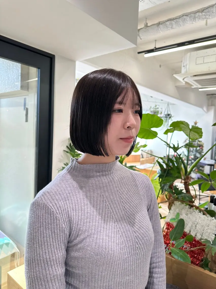 ショート カット ヘアカラー トリートメント 切りっぱなし/髪質 改善矯正/さやか🫧のヘアスタイル
