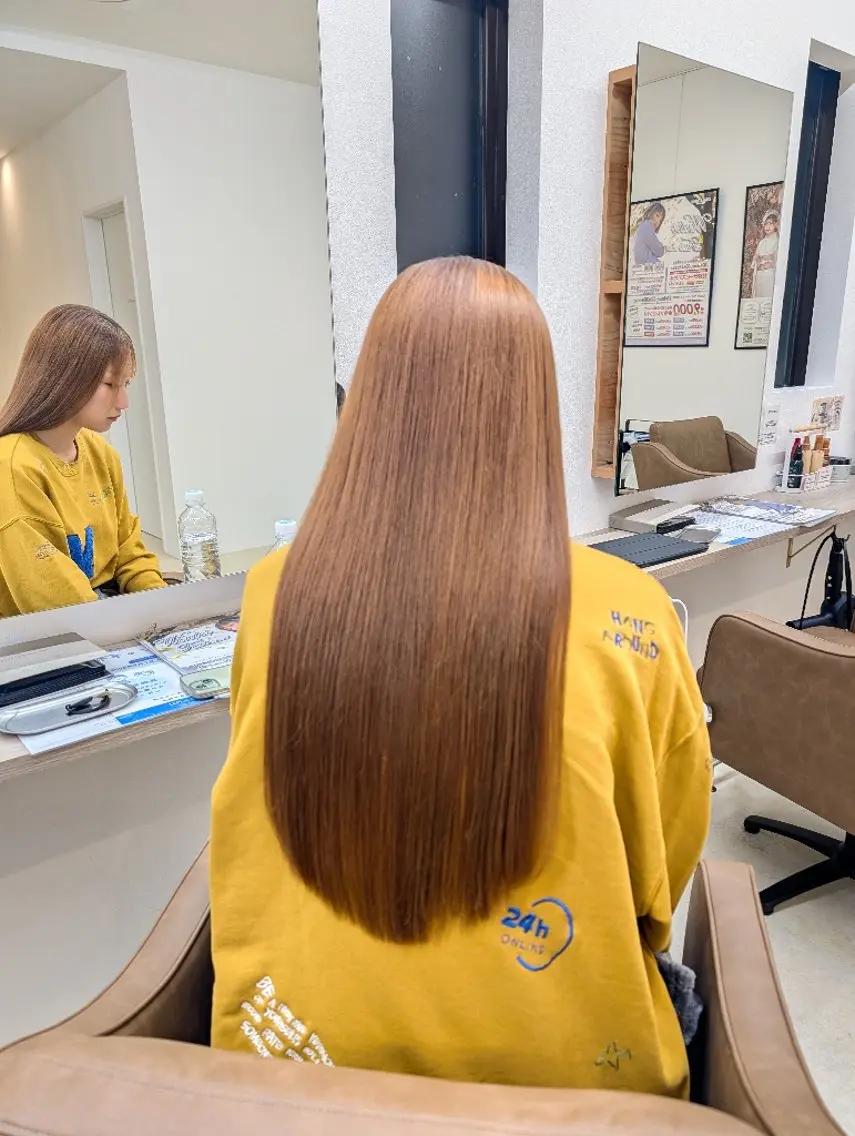 ロング 酸性ストレート カット 縮毛矯正 トリートメント ルプラボウ　小野寺 菜穂/豊橋/パーマのヘアスタイル