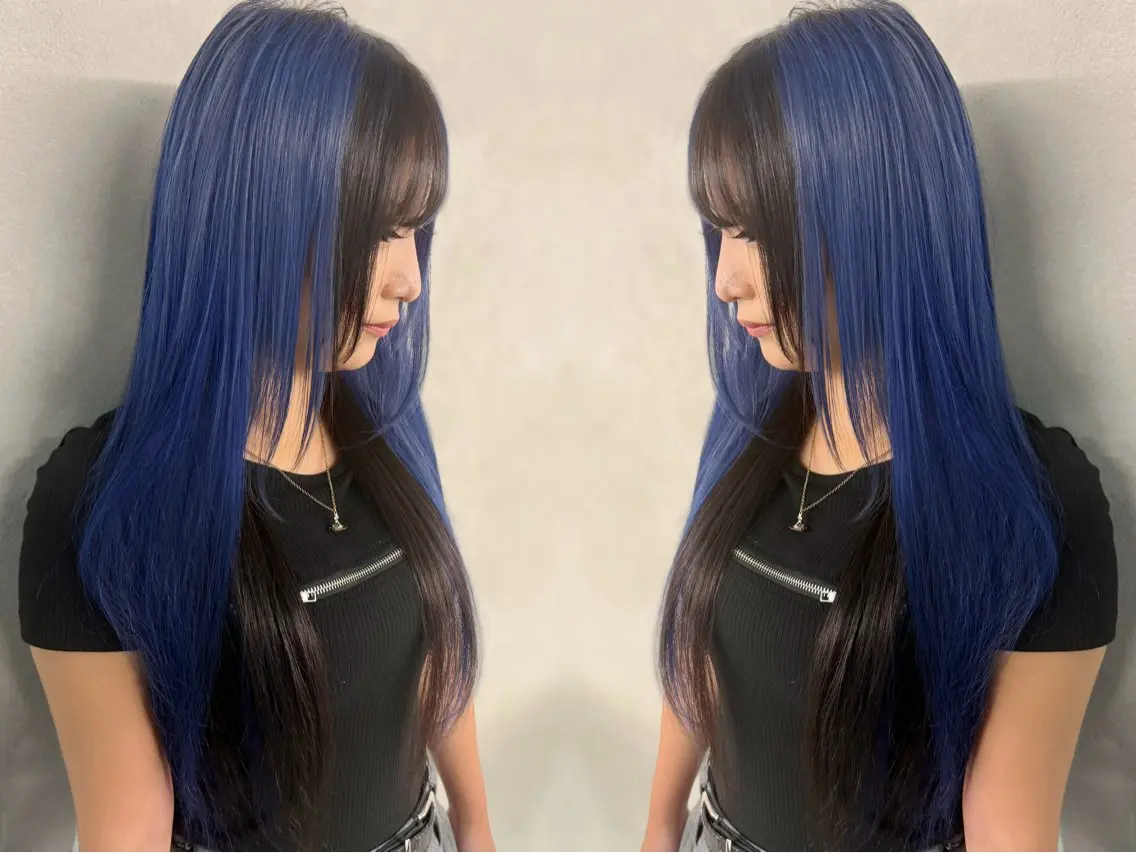 ロング カラー ブリーチ 透明感カラー ハイトーンカラー 韓国風ヘア レイヤーカット ヘアカラー レイヤー💫Wカラー 🍎森貝洋亮🍎のヘアスタイル