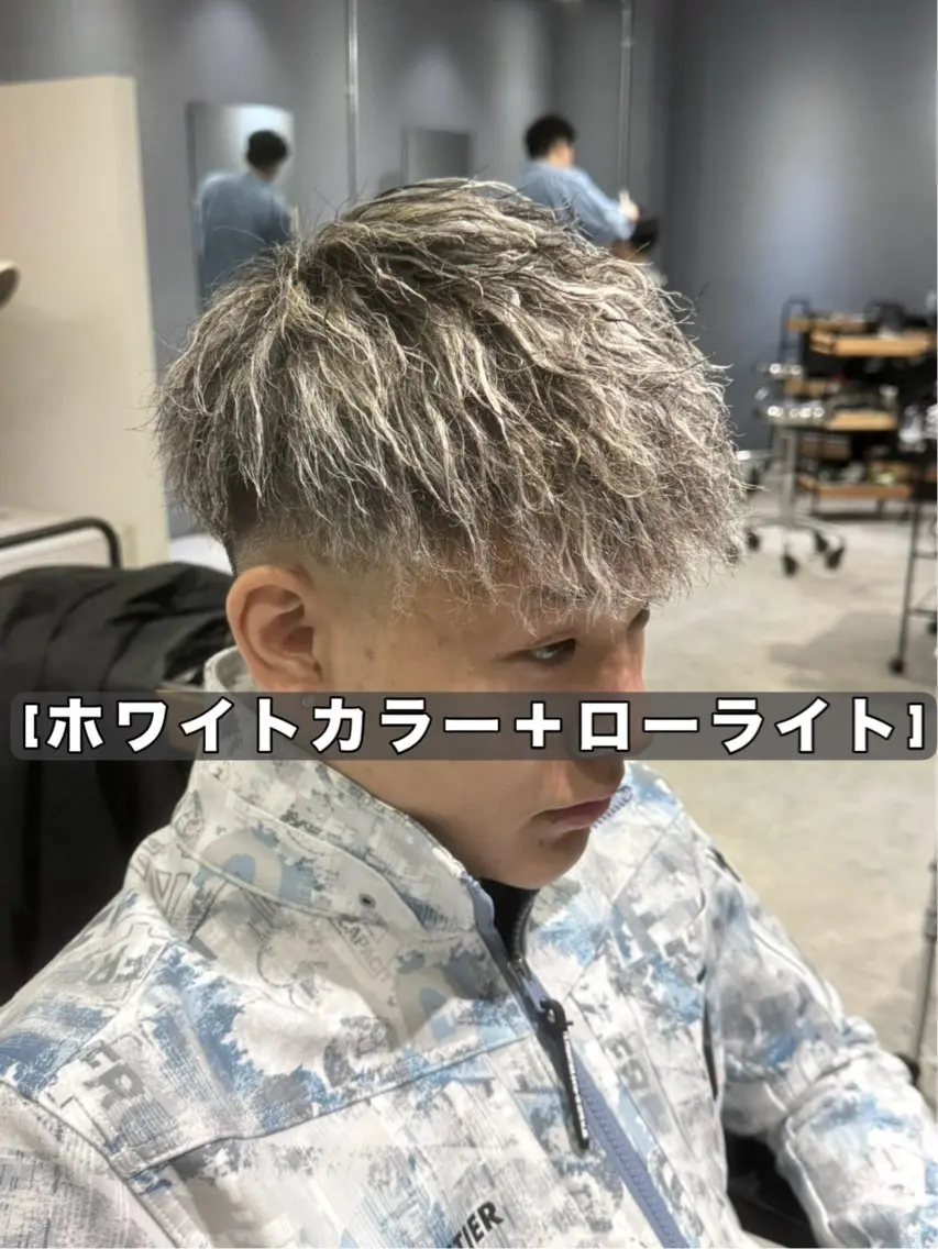 カラー メンズ カット ヘアカラー 布施メンズ特化美容師 秋山 涼のヘアスタイル
