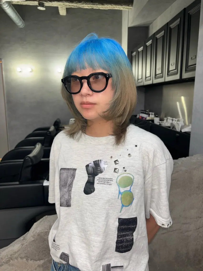 ミディアム カラー ヘアカラー デザインカラー /rioのヘアスタイル