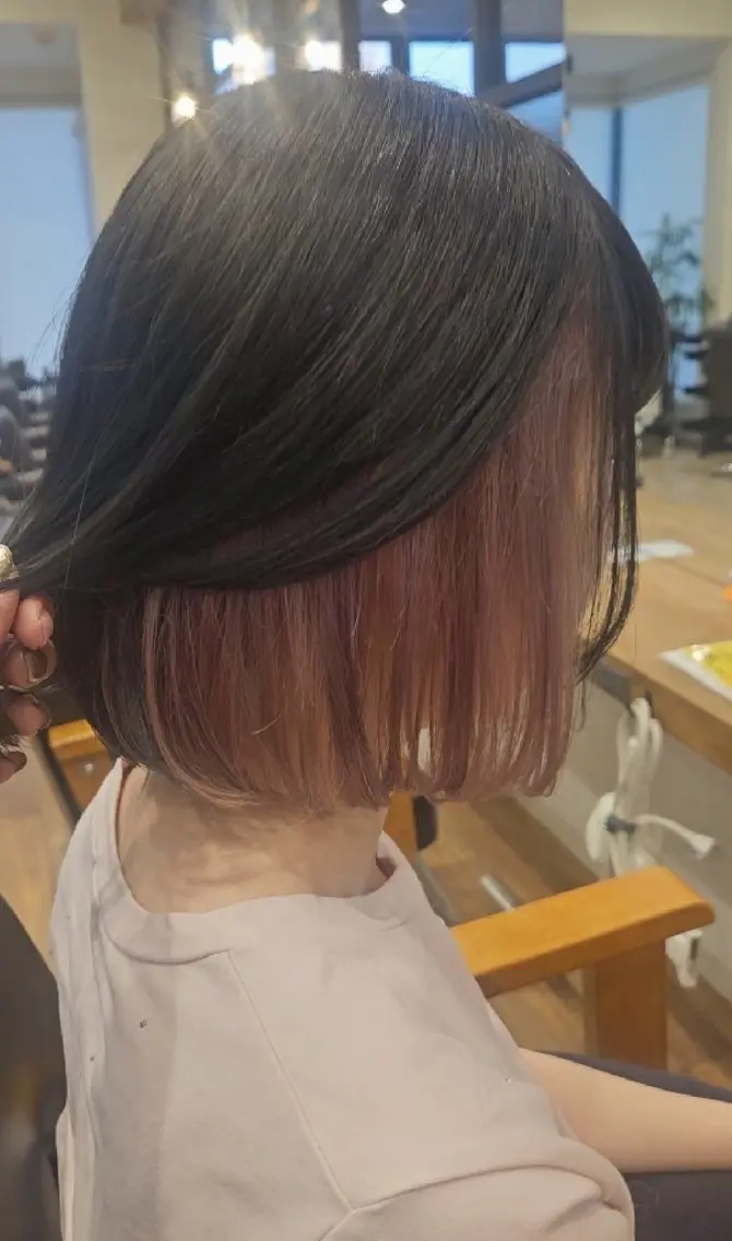 ミディアム カラー ヘアカラー 関口 友菜のヘアスタイル