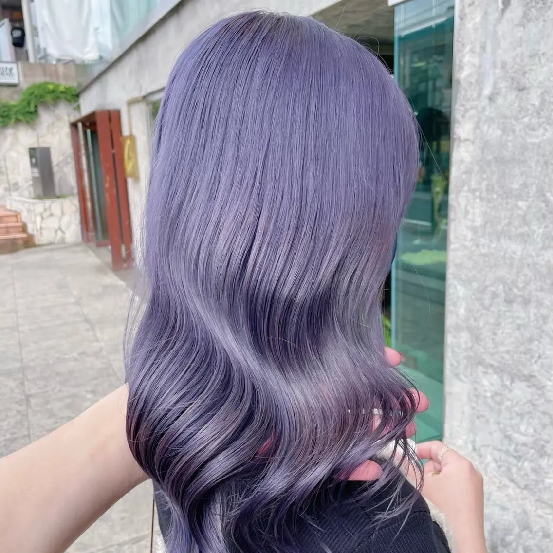 ロング カラー パーマ ヘアアレンジ メンズ 似合わせカラー♡髪質 改善🎀サトカ🍒のヘアスタイル