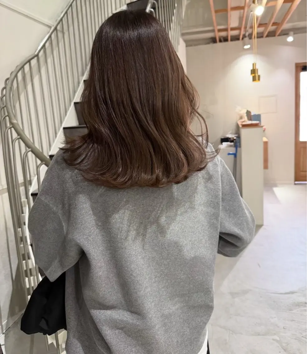 セミロング ヘアカラー ✨髪質改善/ attrait福岡のヘアスタイル
