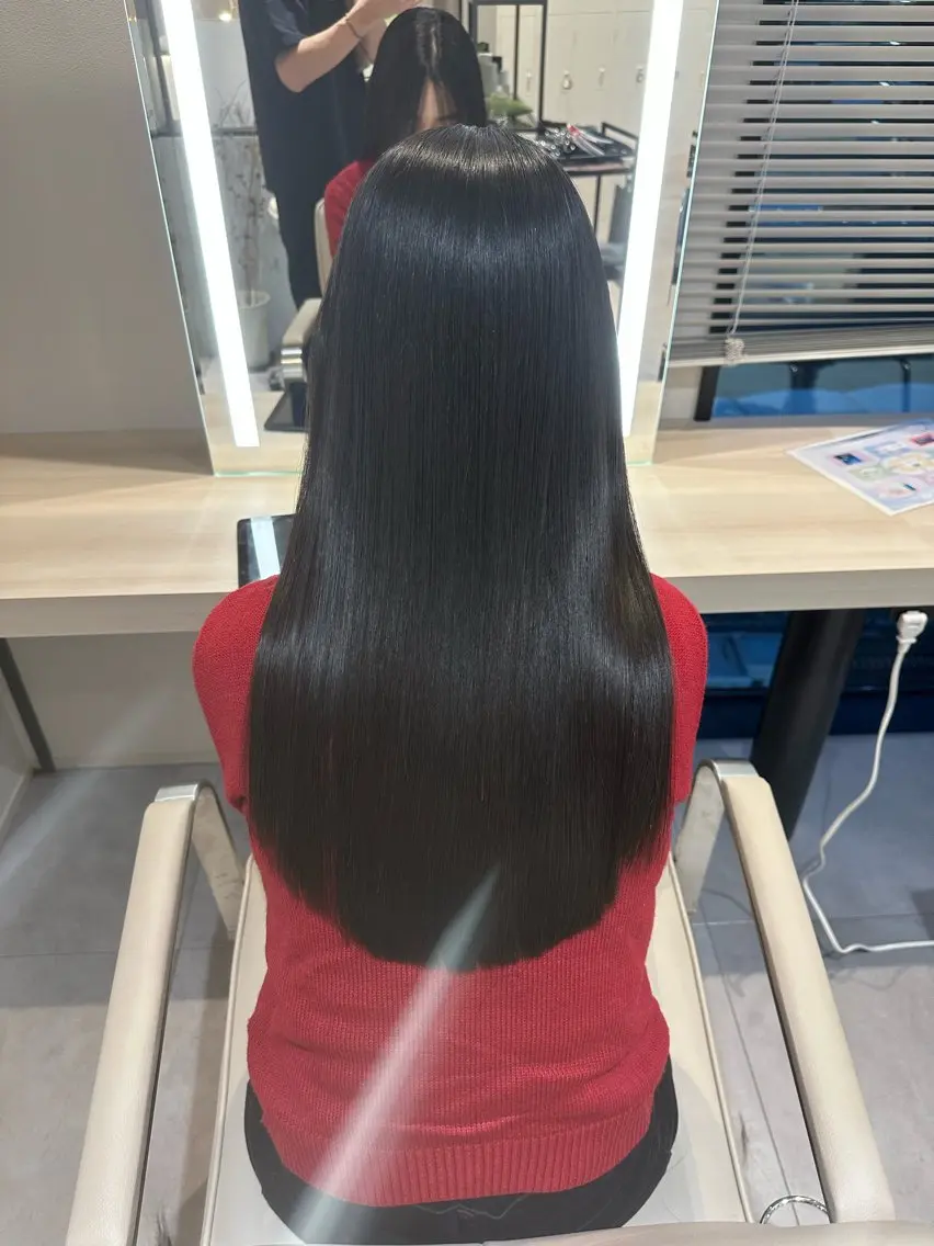 『艶髪🤩』ワンカラー🩵+プレミアムトリートメント✨+カット✨の写真