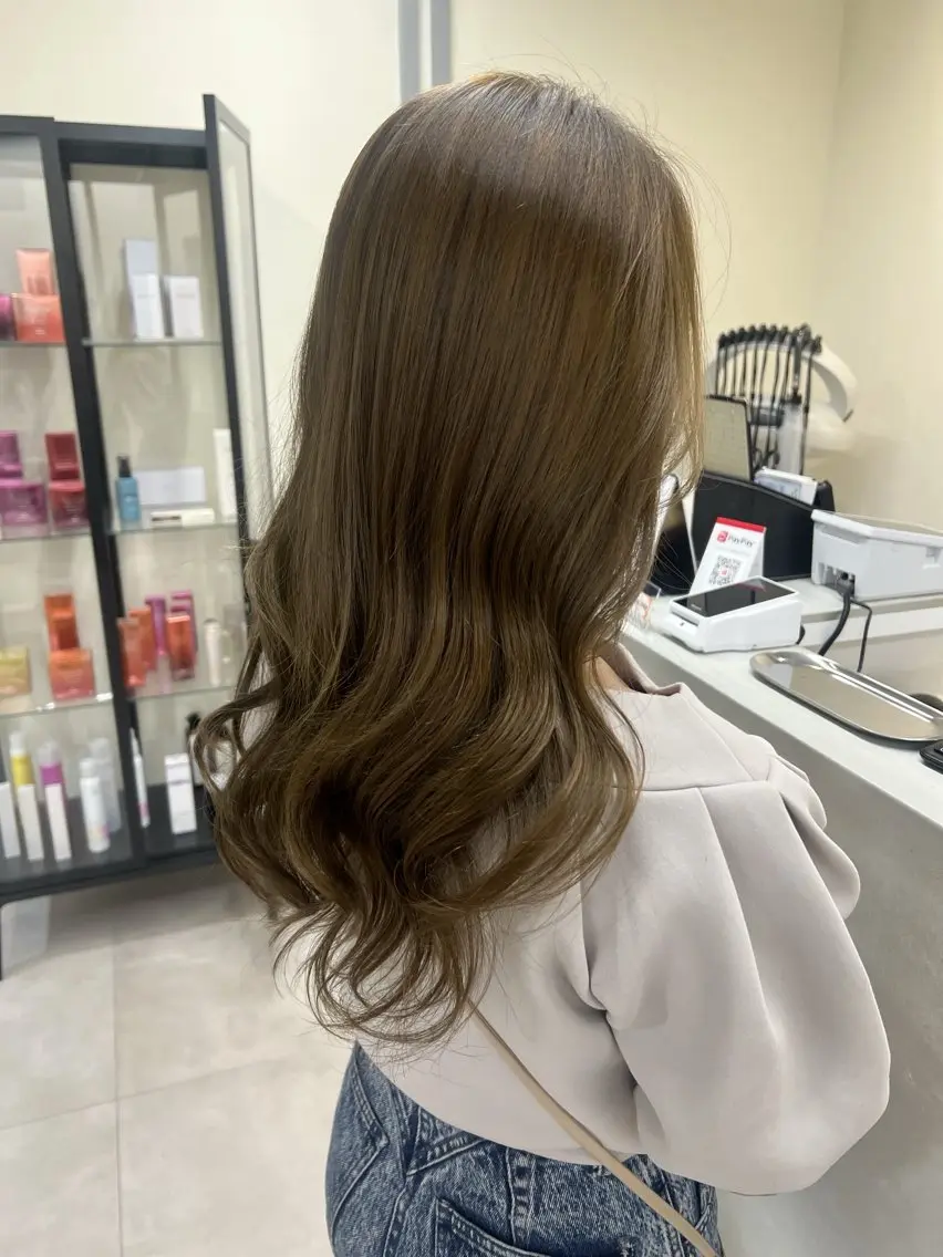 セミロング カラー ベージュカラー メンズ レイヤー ウルフ 弓木啓輔のヘアスタイル