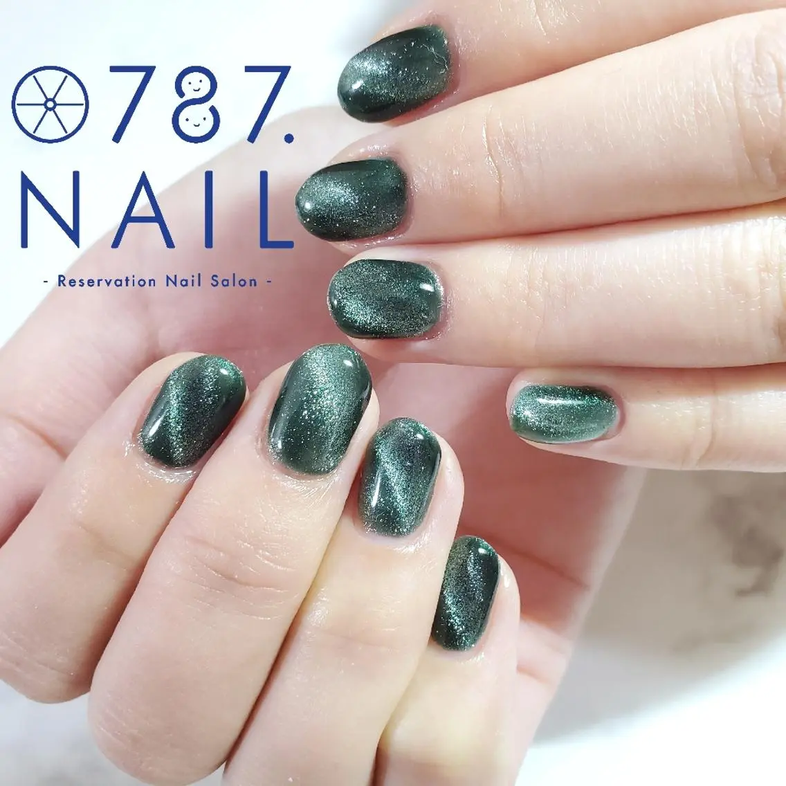 ネイル マグネットネイル ワンカラーネイル ハンドネイル 787.Nail♡ Madoka.Kのネイルデザイン