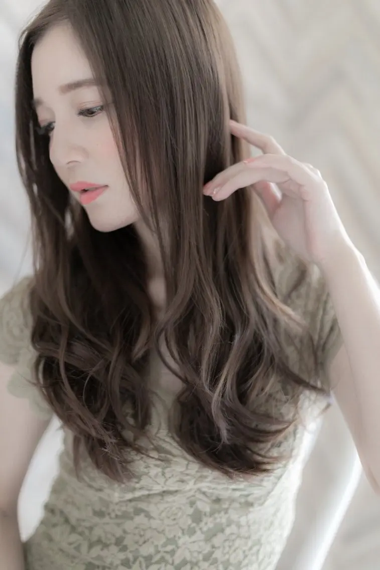 ロング ヘアカラー トリートメント 銀座×艶カラー 🐱☁️ASUKAのヘアスタイル