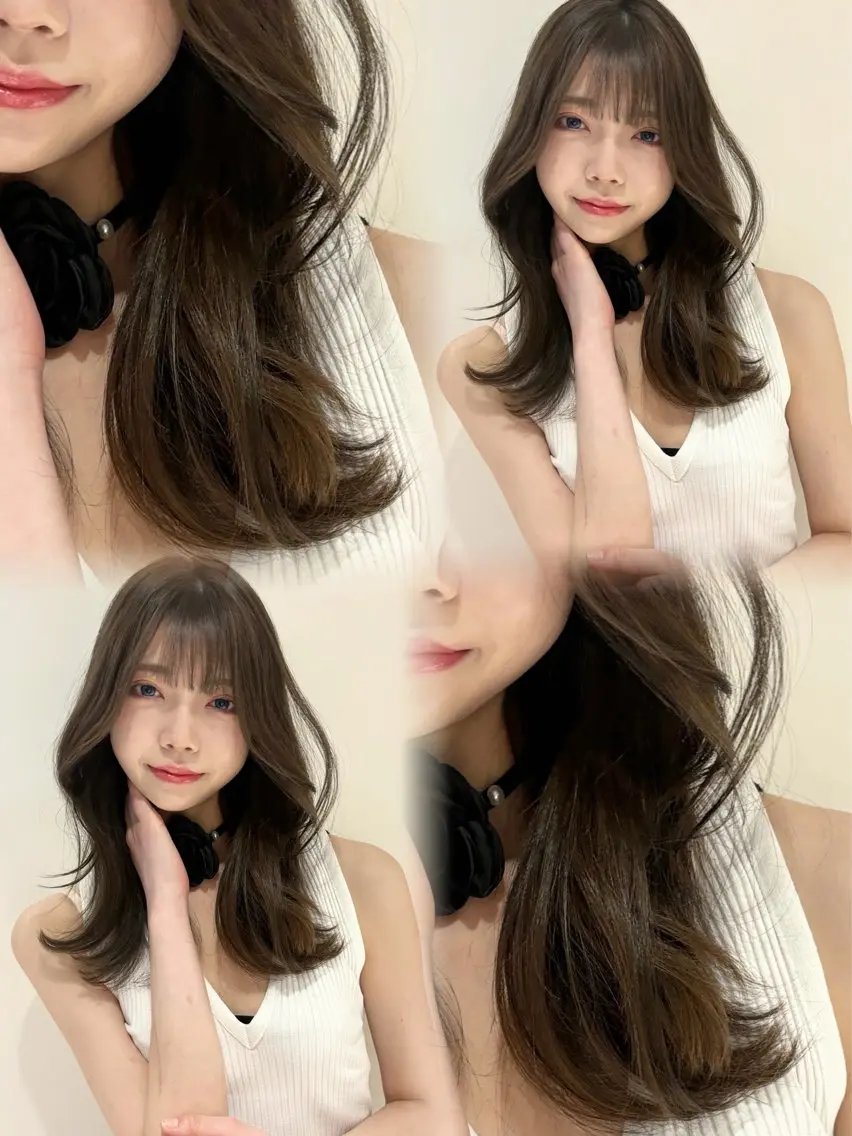 セミロング カラー ヘアアレンジ くびれヘア レイヤーカット カット ヘアカラー 天神レイヤーカット No.1💖マユカのヘアスタイル
