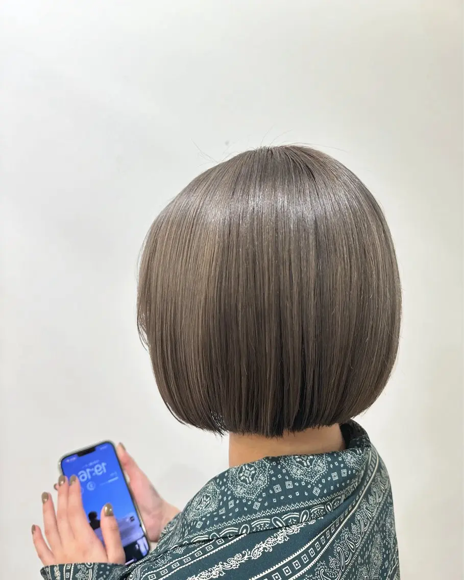 ミディアム カラー カット あべ ゆうかのヘアスタイル