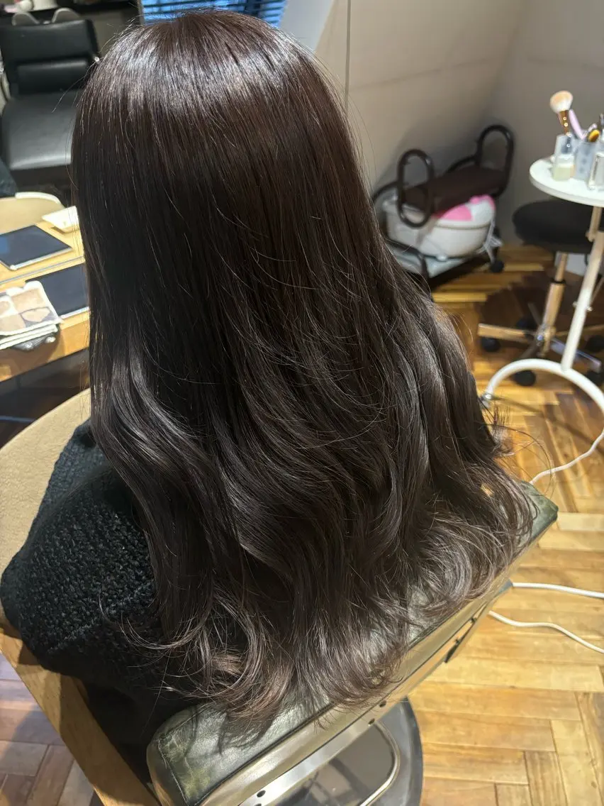 ロング カラー 透明感カラー ダブルカラー ハイライトカラー イルミナカラー インナーカラー カット ヘアカラー トリートメント misa🫧ナチュラ ル縮毛矯正/髪質改善のヘアスタイル