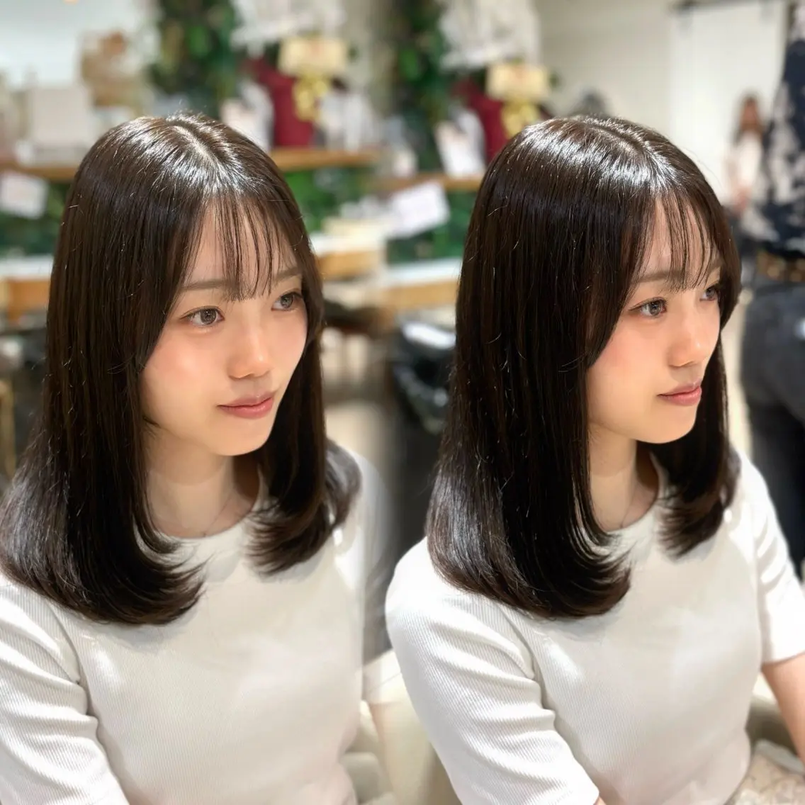 ロング 顔まわりレイヤー 顔周りカット レイヤーカット カット ヘアカラー トリートメント 🩰Kurumi🩰 レイヤーカットのヘアスタイル