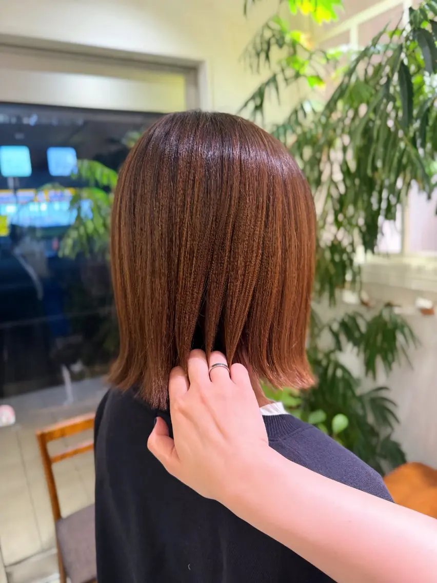 ミディアム 外ハネヘア カット 優乃 ❄️のヘアスタイル