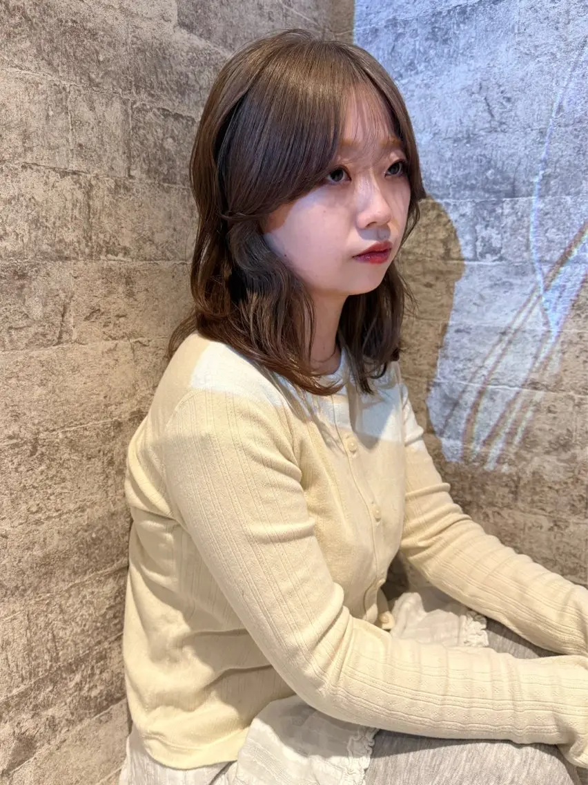 ミディアム カラー カット ヘアカラー トリートメント mai / linoah˚✧のヘアスタイル