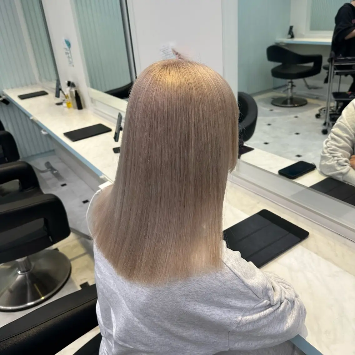 セミロング カラー ヘアカラー トリートメント ヘッドスパ ヘアセット 暖色🩷透明感カラー ♡Maika♡のヘアスタイル