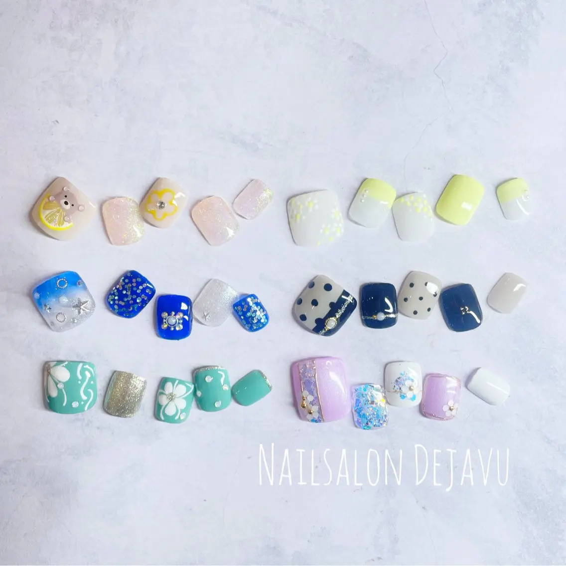 ネイル フットネイル フットネイル Nail salon Dejavu 🌿のネイルデザイン