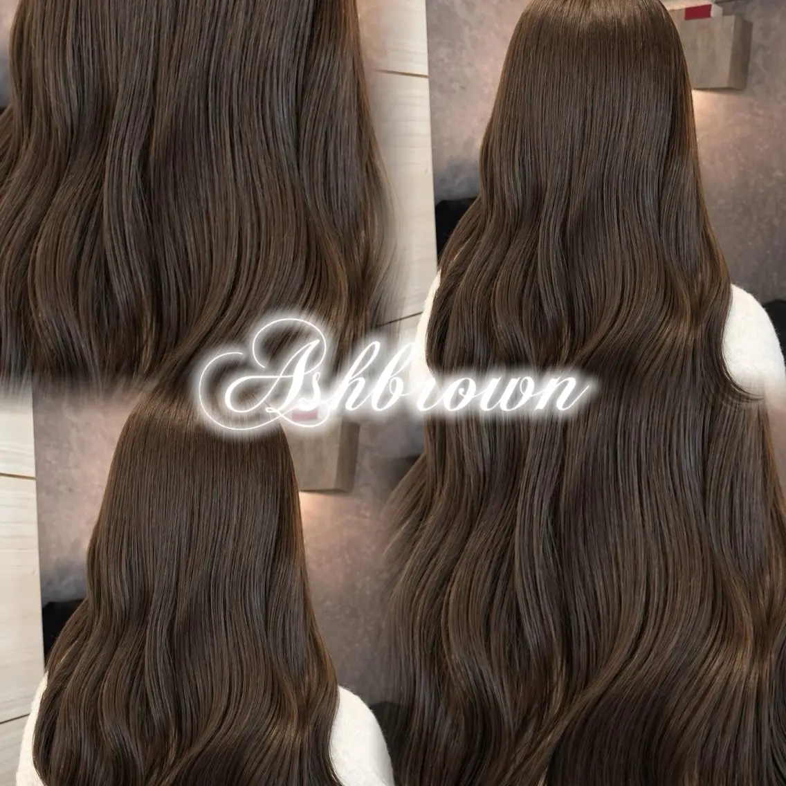 セミロング カラー アッシュ アッシュブラウン ブラウンカラー ヘアカラー トリートメント 💞相澤 咲希💞のヘアスタイル