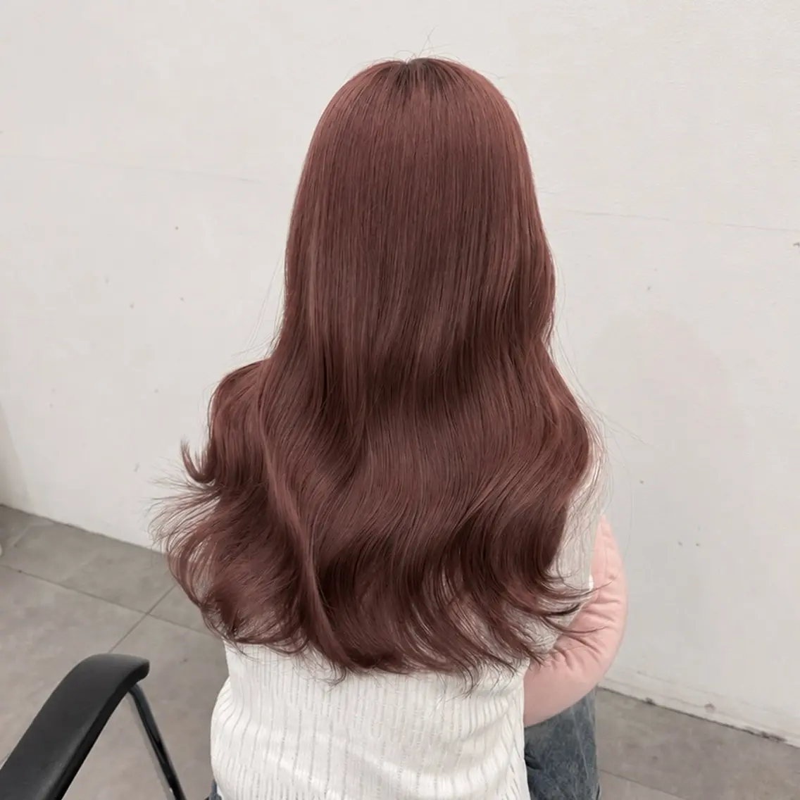 ロング カラー パーマ アッシュ アッシュグレー アッシュグレージュ ベージュカラー ブリーチ カット ヘアカラー トリートメント 🎀ピンクベージュ/ 梅田/茶屋町🎀のヘアスタイル