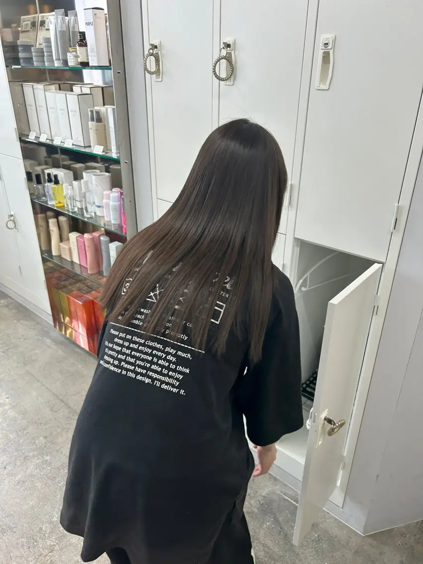 ロング 縮毛矯正 ハルカ 透明感カラー 美髪縮毛矯正🥣のヘアスタイル