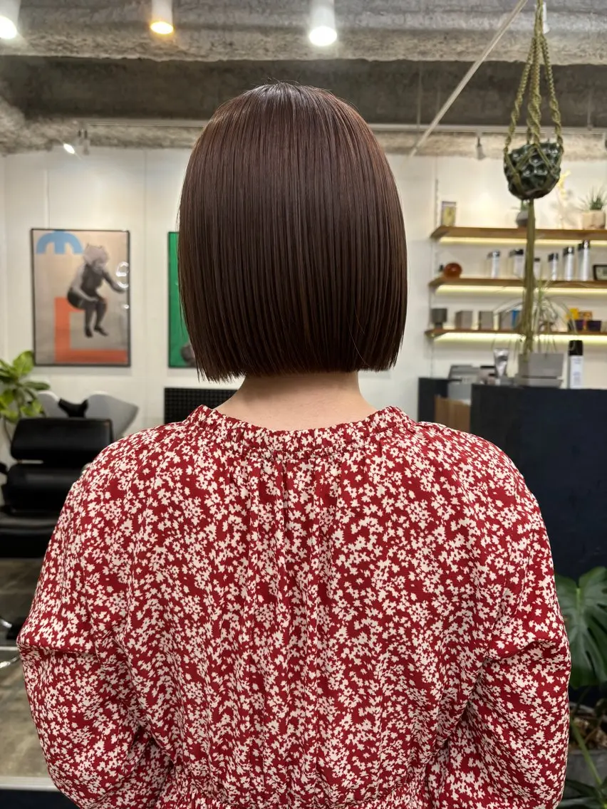 ショート ボブ 暖色系特化さくら /福岡天神/レイヤーのヘアスタイル