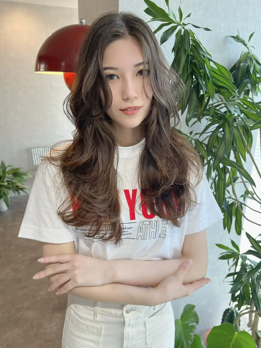 ロング カラー 外国人風カラー カット ヘアカラー トリートメント 城 慎太郎のヘアスタイル