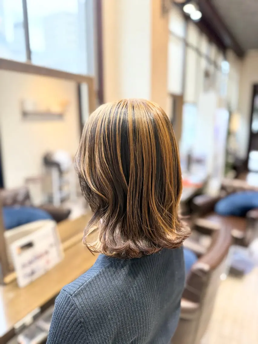 カラー ハイライトカラー ヘアカラー ハイトーン✨髪質改善 ✨スパ得意✨ミヤタのヘアスタイル