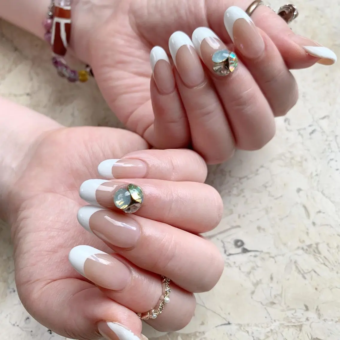 ネイル フレンチネイル ジェルネイル パラジェル 春ネイル 夏ネイル ハンドネイル フットネイル nail salon mieux(ミュー)のマツエク・マツパデザイン