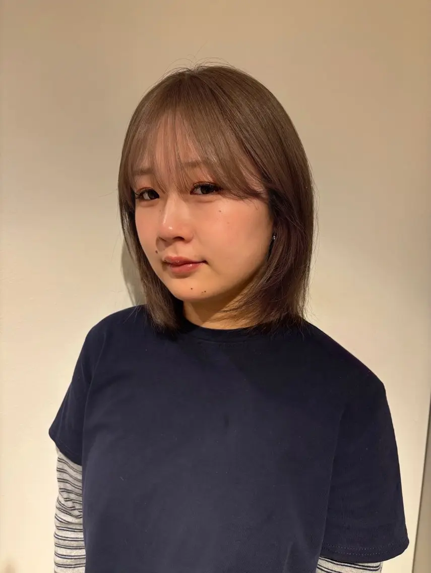 ミディアム カラー ヘアカラー サ エのヘアスタイル