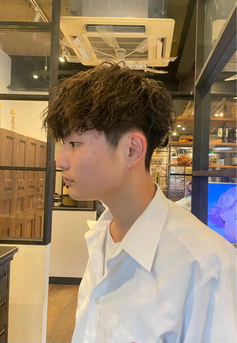 パーマ メンズ メンズパーマ メンズツイストパーマ ツイストパーマ カット パーマ elk ANZU🎀のヘアスタイル