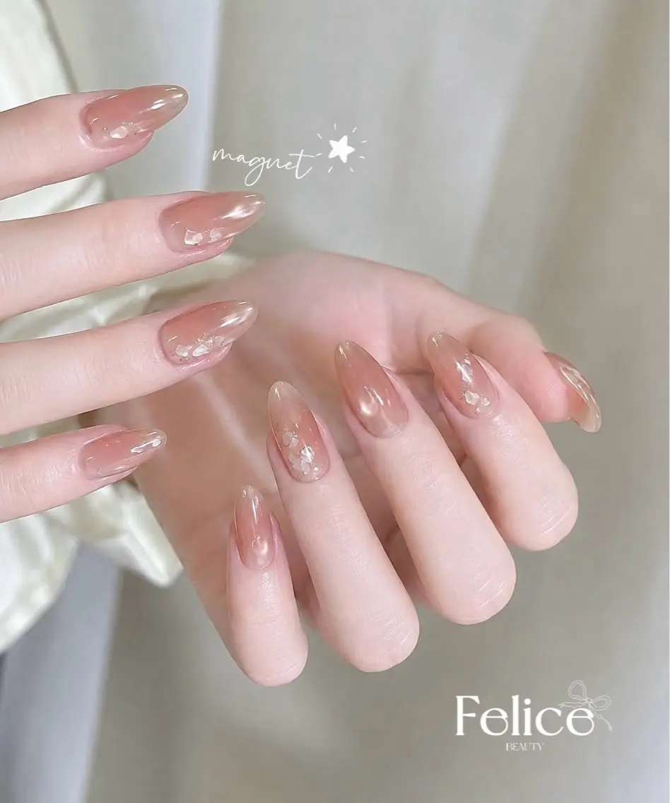 ネイル マグネットネイル オフィスネイル シンプルネイル 夏ネイル ハンドネイル MIREI Felice大宮西口のネイルデザイン