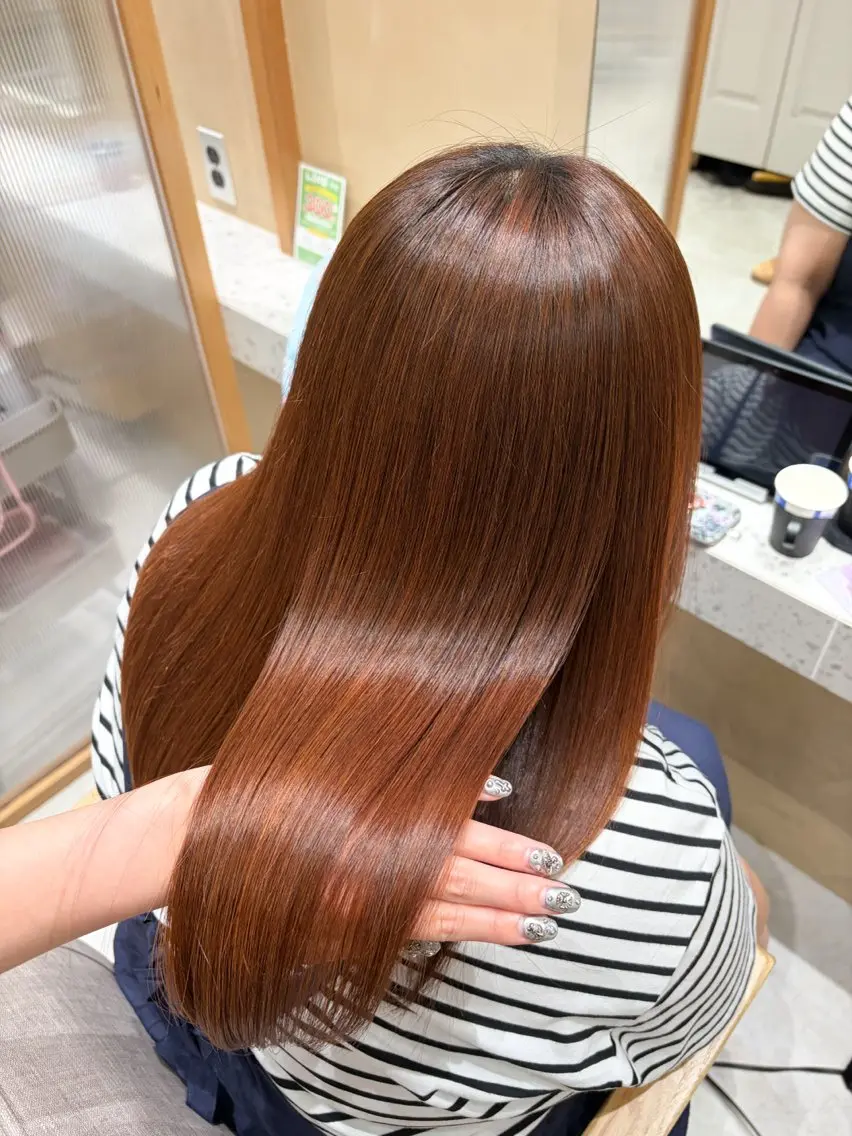 ロング 縮毛矯正 カット ヘアカラー トリートメント 🫧艶髪ボブ🫧 チカのヘアスタイル