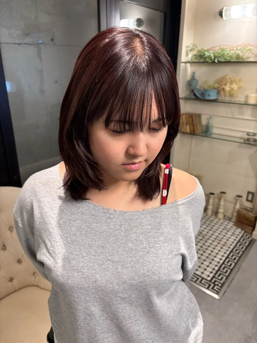 ミディアム カラー ヘアカラー Konomura Neneのヘアスタイル