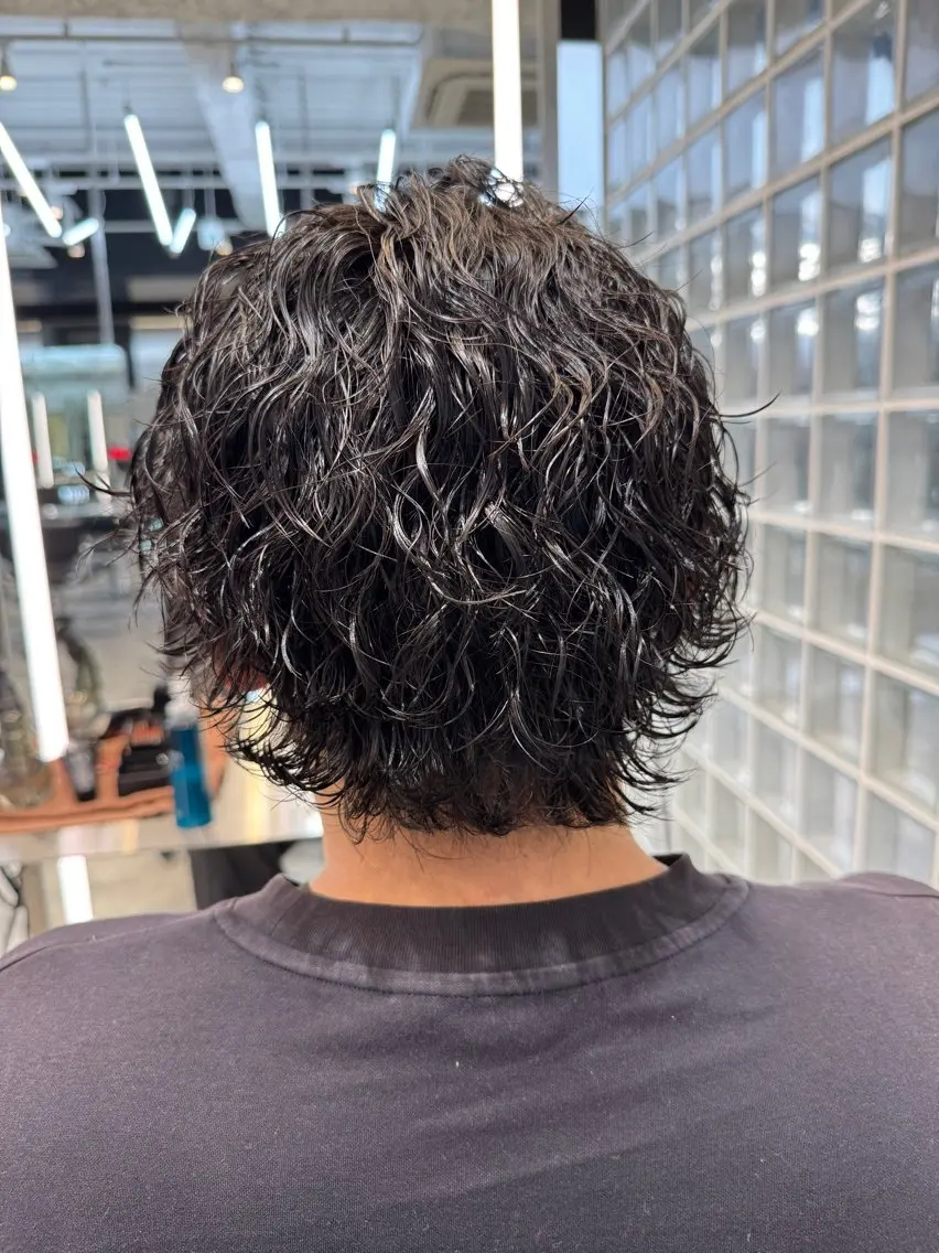 パーマ メンズ カット パーマ fifth park 六反穂 龍介のヘアスタイル