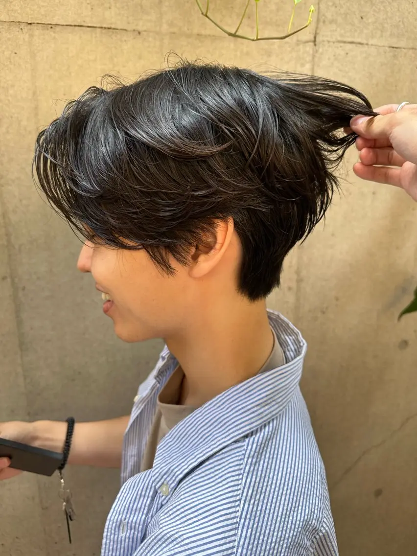 メンズ マッシュ メンズパーマ メンズショート スパイキーショート メンズスパイラルパーマ 似合わせカット /パーマ岡本淳平のヘアスタイル
