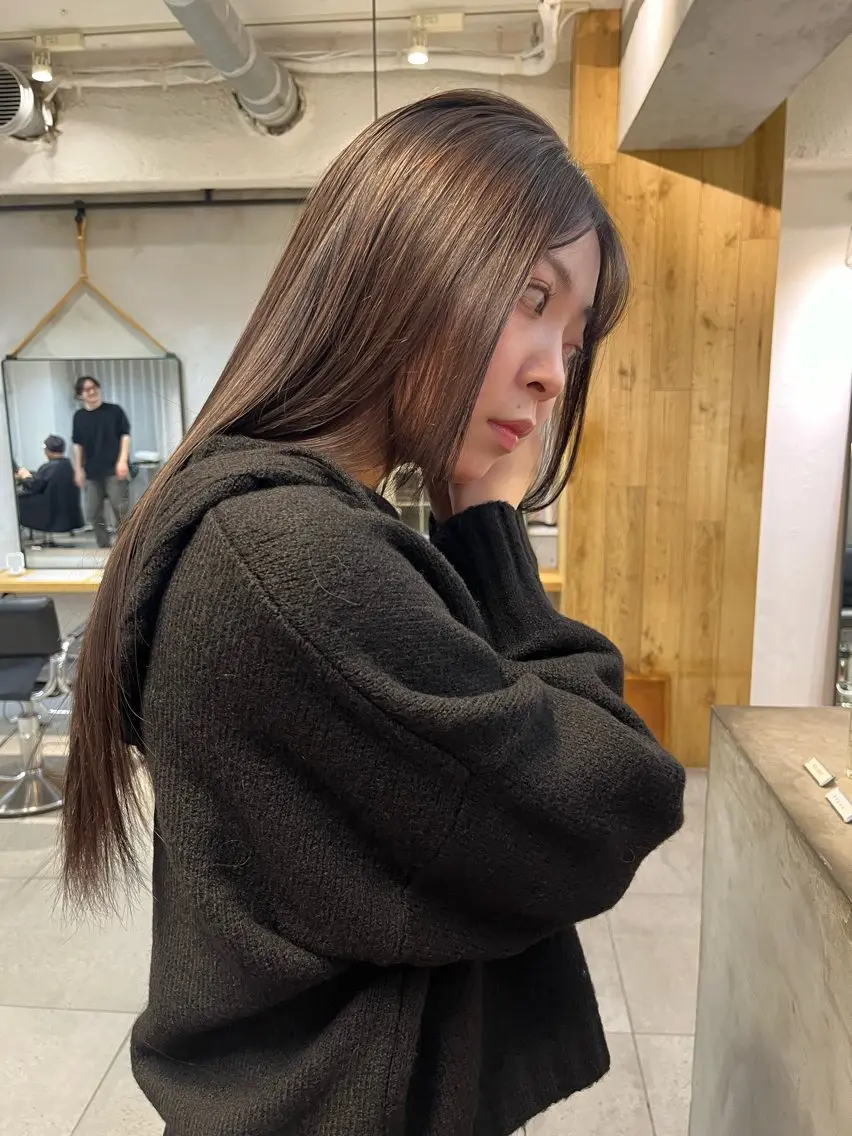 ロング カラー ブラウンカラー 透明感カラー ヘアカラー トリートメント 赤み消しカラー/ ナチュラル/トモキのヘアスタイル