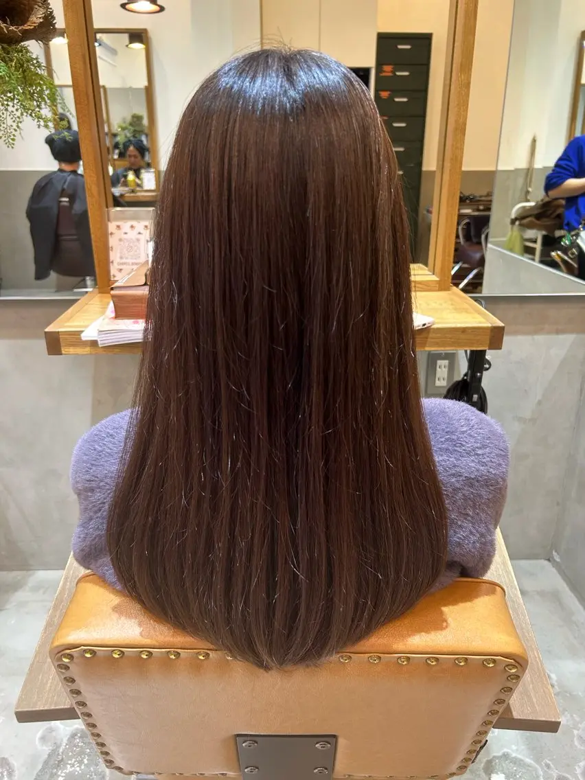 セミロング パーマ カット 縮毛矯正 トリートメント 若狭 彩花のヘアスタイル