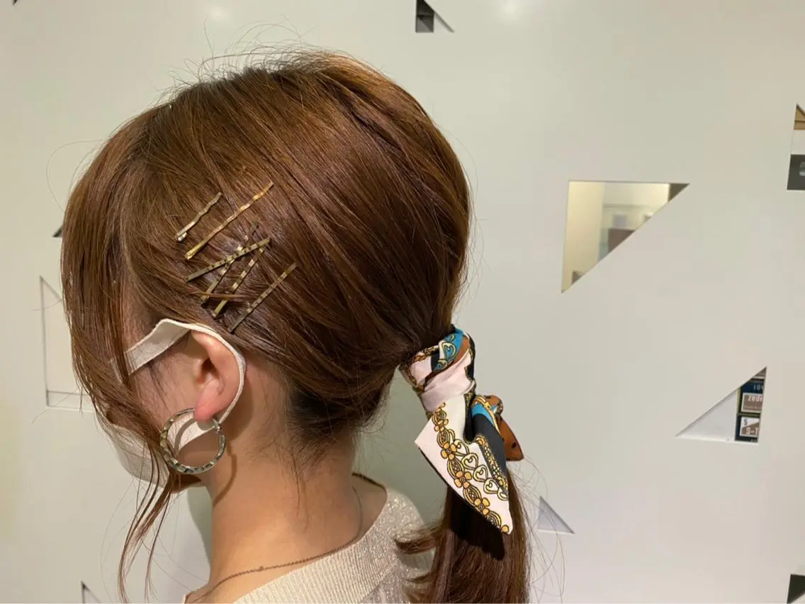 セミロング ヘアアレンジ 髪質改善✨️透明感カ ラー✧*。山下さいみのヘアスタイル