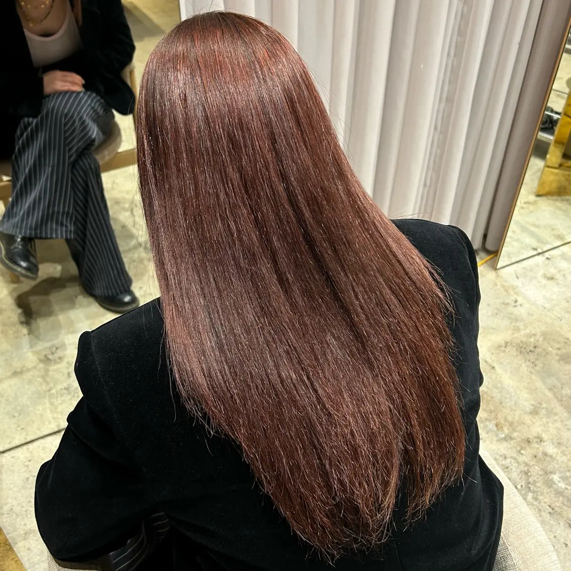 ロング 縮毛矯正 ユウヒ <レイヤー·パーマ>のヘアスタイル