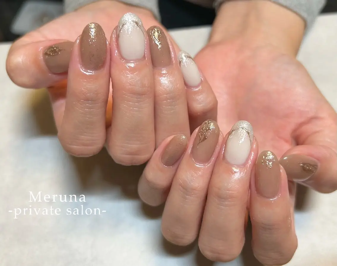 ネイル ニュアンスネイル ハンドネイル Meruna .ﾒﾙｰﾅ.のネイルデザイン